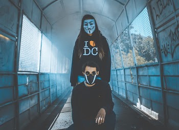 Girl Wearing Guy Fawkes Mask