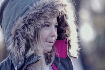 Girl Wearing Parka Jacket