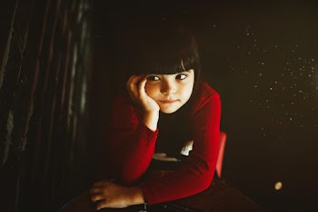 Girl Wearing Red Long-sleeved Shirt