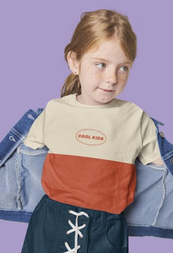 Girl wearing t-shirt, denim jacket, | Free Photo - rawpixel