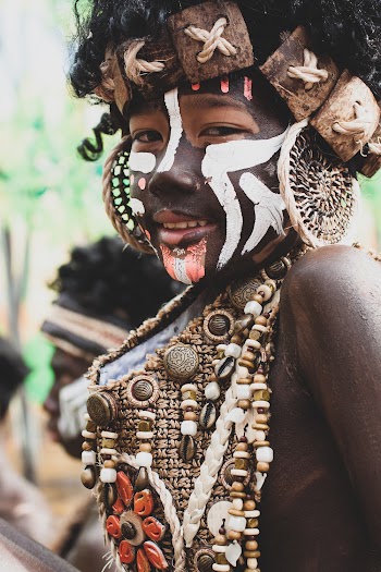 Girl Wearing Tribal Tattoo