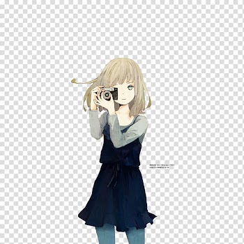 Girl, white haired female anime character transparent background PNG clipart