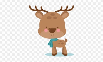 Girl Winter Deer Svg Scrapbook Cut File Cute Clipart - Winter Deer Clipart