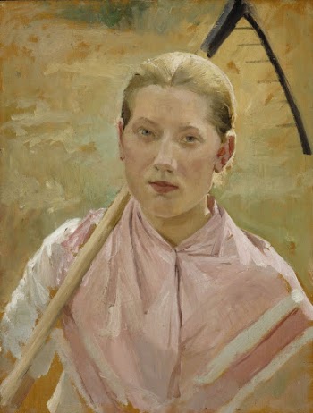 Girl with a rake, study | Free Photo - rawpixel