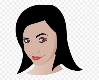 Girl With Brown Eyes Clipart