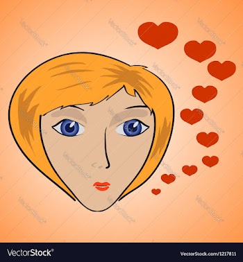 Girl with heart vector image