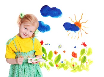 girl with paint