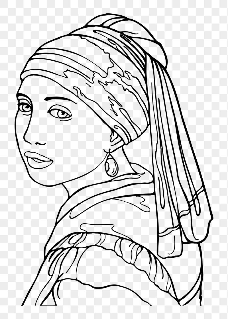 Girl with pearl earring png | Free PNG - rawpixel
