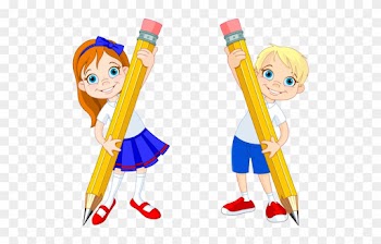 Girl With Pencil Clipart