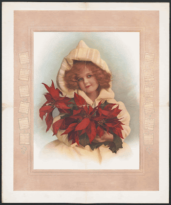 [Girl with poinsettia] | Free Photo - rawpixel
