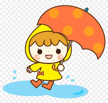 Girl With Umbrella - Girl With Umbrella Clipart Png