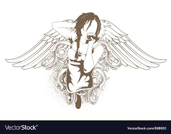 Girl with wings vector image