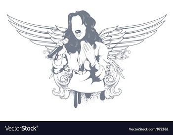 Girl with wings vector image