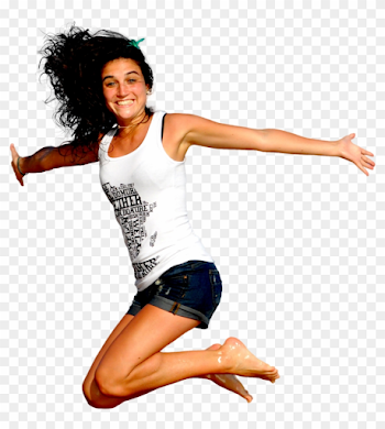 Girljumping - Happy Woman Jumping Png, Transparent Png - 1482x1500 ...