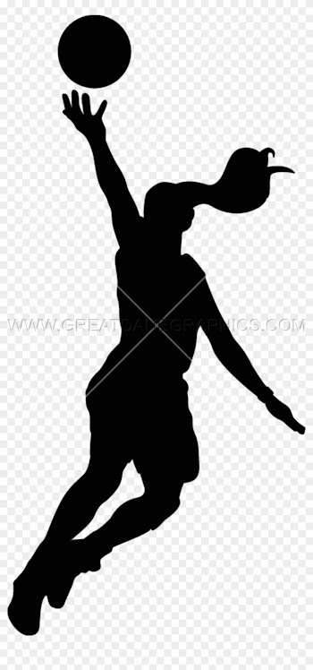 Girls Basketball Layup - Girl Basketball Player Silhouette