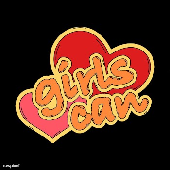 Girls can heart sticker vector | Free stock vector - 487495