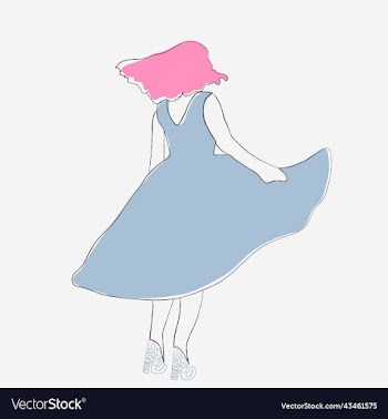 girls dancing line art