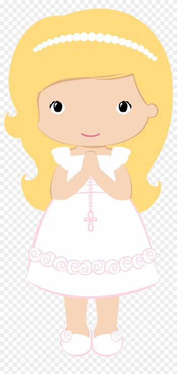 Girls In Their First Communion Clip Art - Confirmation Girl Clip Art