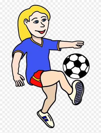 Girls Playing Clipart - Soccer Ball Clip Art