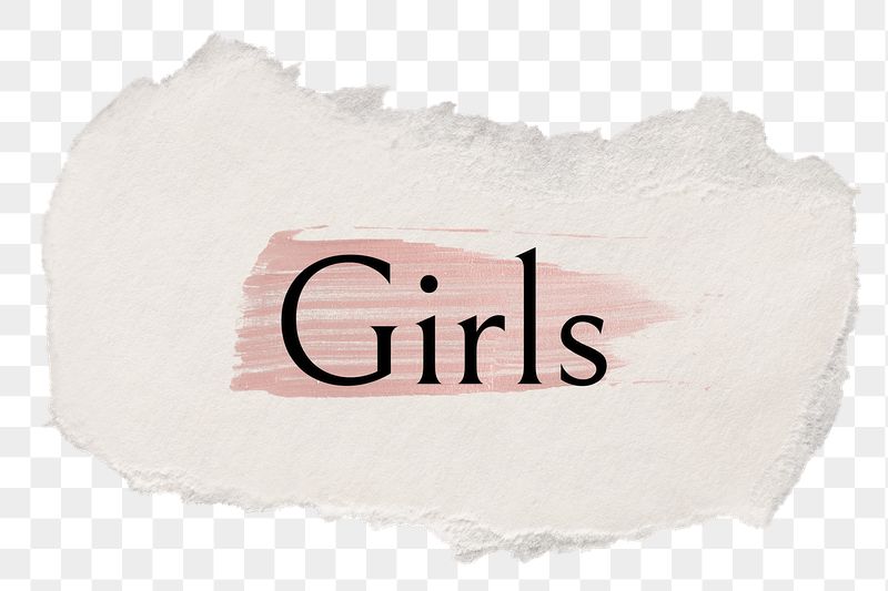 Girls png word sticker typography, | Free PNG - rawpixel