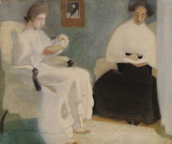 Girls reading, 1907, Helene Schjerfbeck | Free Photo - rawpixel
