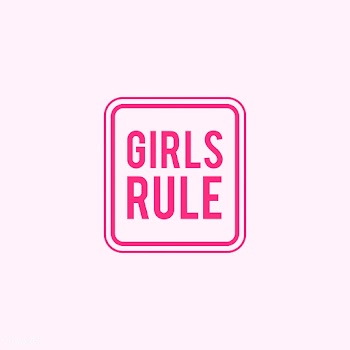 Girls rule emblem badge illustration | Free stock vector - 463442