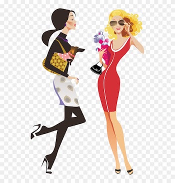 Girls Shopping - - Fashion Girl Vector Png