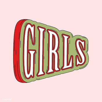 Girls typography on green vector | Free stock vector - 487522