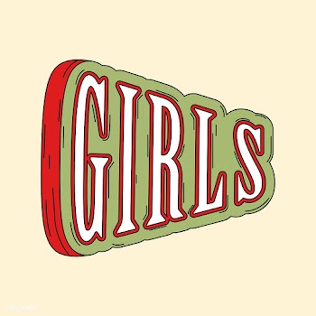Girls typography on green vector | Free stock vector - 487528