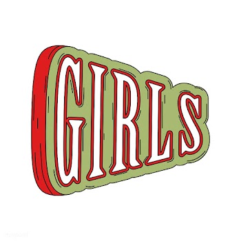 Girls typography on green vector | Free stock vector - 487646