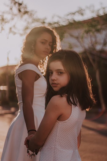 Girls Wearing White Dress