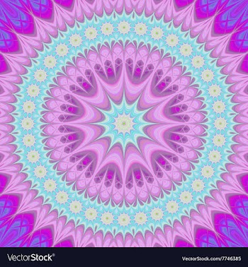 Girly mandala - abstract oriental design vector image