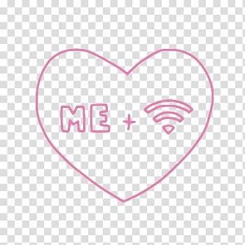 Girly MichySwag, pink heart illustration transparent background PNG clipart
