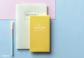 Girly pastel and yellow notebook mockups | Free stock psd mockup - 531928