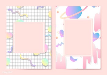 Girly pastel card mockup vector | Free stock vector - 512900