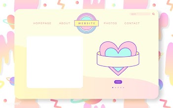 Girly pastel website design vector | Free stock vector - 513049