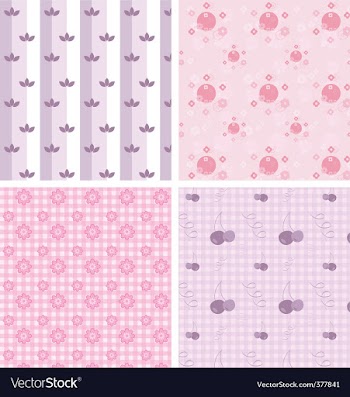 Girly patterns vector image