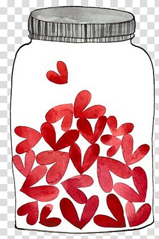 Girly Things s, red hearts inside jar transparent background PNG clipart