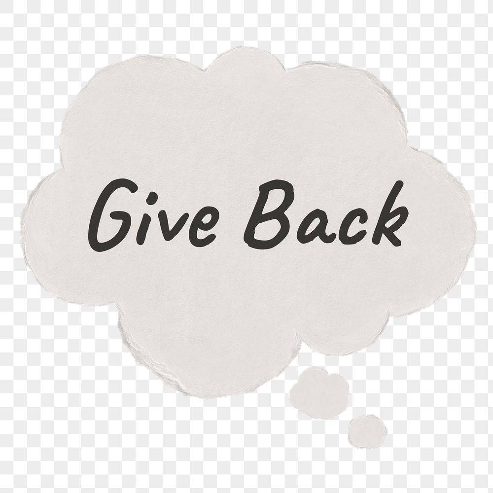 Give back png thought bubble | Free PNG - rawpixel