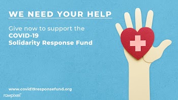 Give now to support the COVID-19 Solidarity Response Fund template  | Free  illustration - 2312178