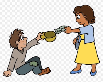 Giving To The Poor Png Transparent Giving To The Poor - Helping Poor People Cartoons