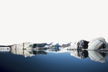 Glacier border collage element, nature | Free PSD - rawpixel