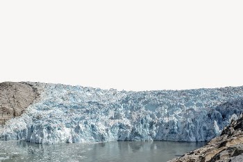Glacier landform border, winter image | Free PSD - rawpixel