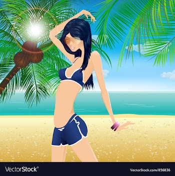 Glamour summer background vector image