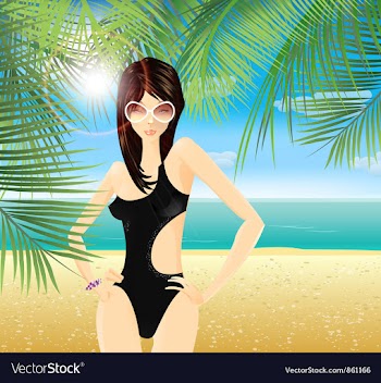 Glamour summer background vector image