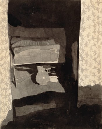 Glance into a bedroom (1908) painting in high… | Free public domain illustration