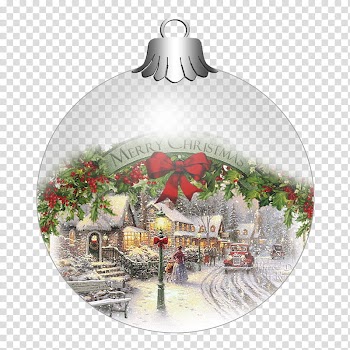 Glass balls, Christmas village Merry Christmas bauble ball transparent background PNG clipart