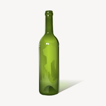 Glass bottle clipart, green object | Free Vector - rawpixel