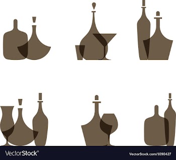  					Glass bottle icons vector image														