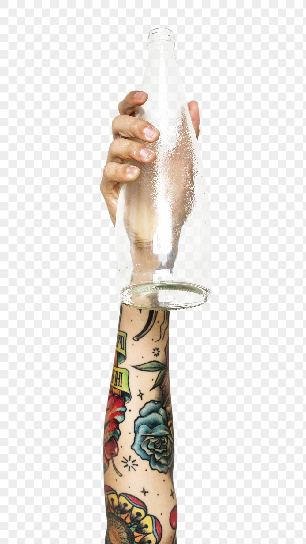 Glass bottle png in hand | Free PNG - rawpixel